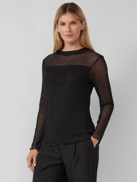 Foto van product Transparant shirt met gevoerd lijfje s.Oliver zwart