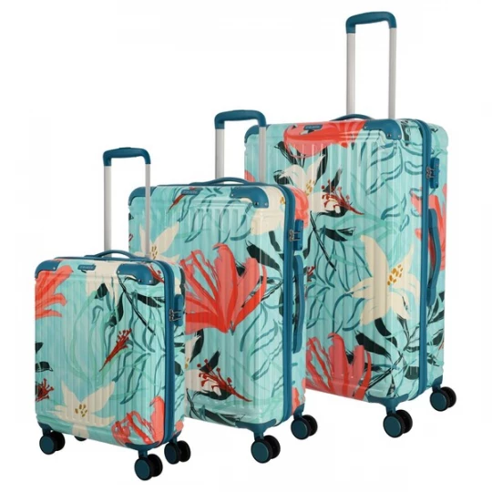 Foto van product TRAVELITE Kofferset crème / turquoise / rood / zwart