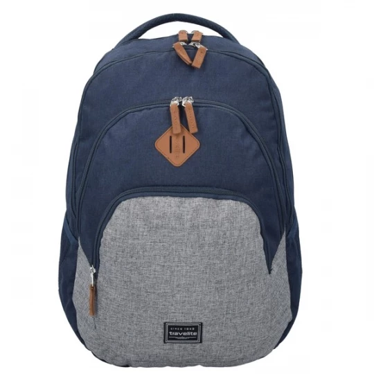 Foto van product TRAVELITE Rugzak 'Basic' navy / bruin / grijs gemêleerd