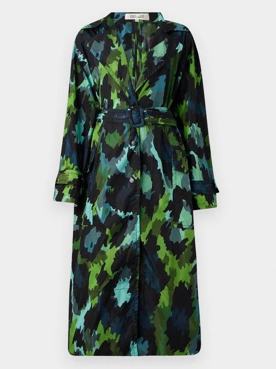 Foto van product Trenchcoat Diane Von Furstenberg donkergroen