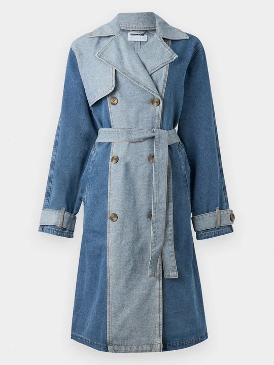Foto van product Trenchcoat Noisy May donkerblauw denim