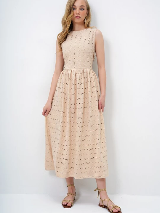 Foto van product Trend Alaçatı Stili Jurk beige