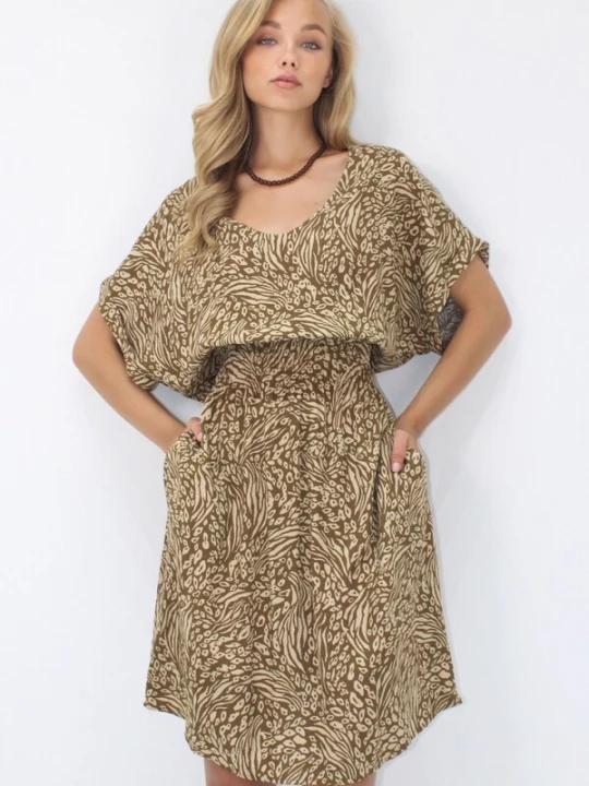 Foto van product Trend Alaçatı Stili Jurk cappuccino / donkerbruin