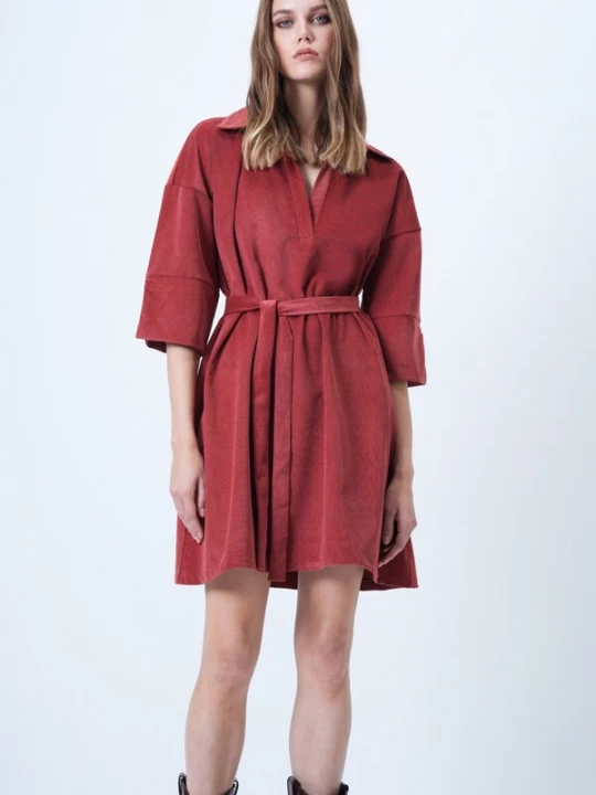 Foto van product Trend Alaçatı Stili Jurk roestrood
