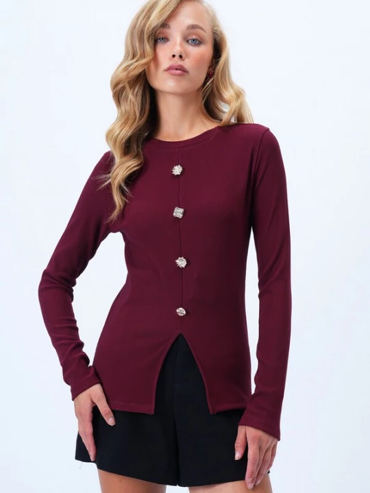 Foto van product Trend Alaçatı Stili Shirt bourgogne