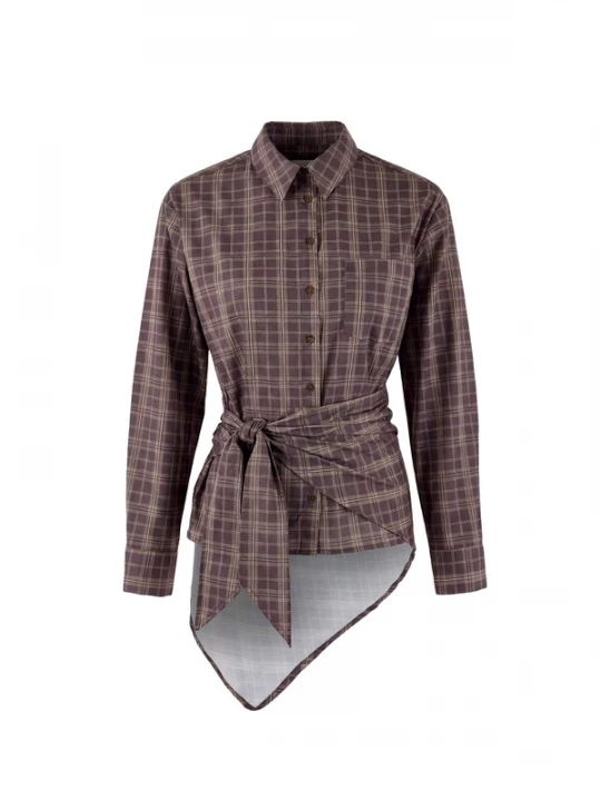 Foto van product Trendyol Blouse lichtbruin / donkerbruin