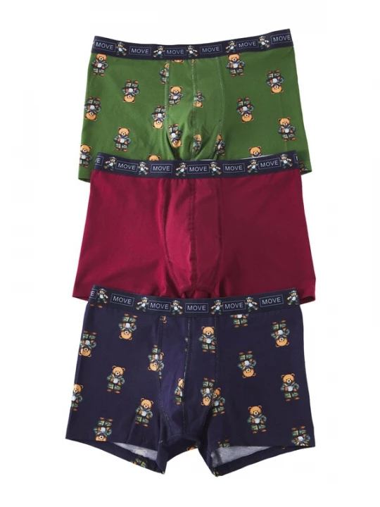 Foto van product Trendyol Boxershorts mokka / groen / aubergine / wijnrood