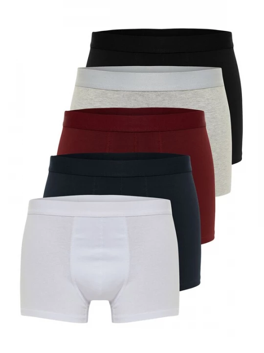 Foto van product Trendyol Boxershorts navy / grijs / bordeaux / zwart / wit