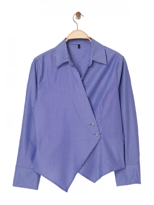 Foto van product Trendyol Curve Blouse navy / wit