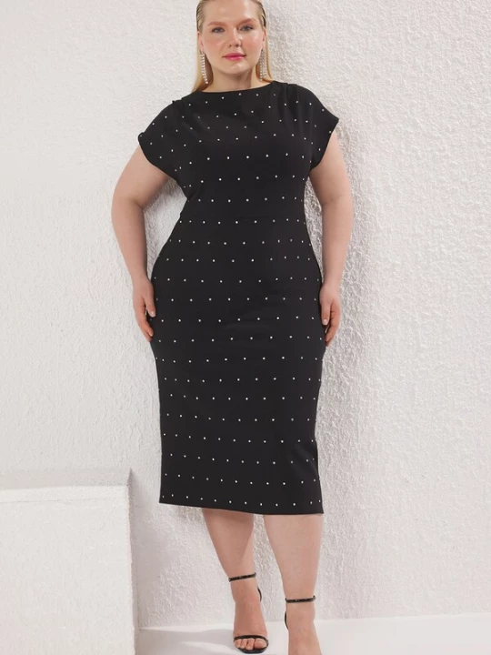 Foto van product Trendyol Curve Cocktailjurk zwart