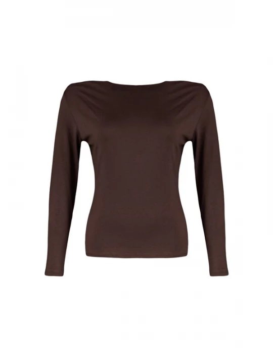 Foto van product Trendyol Curve Shirt donkerbruin