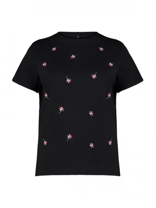 Foto van product Trendyol Curve Shirt groen / rosa / rood / zwart