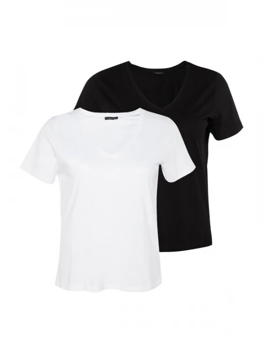 Foto van product Trendyol Curve Shirt zwart / wit