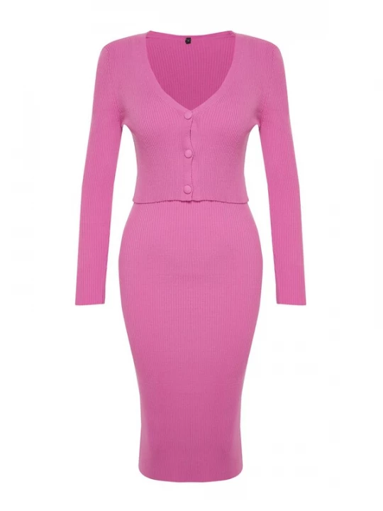 Foto van product Trendyol Gebreide jurk pink