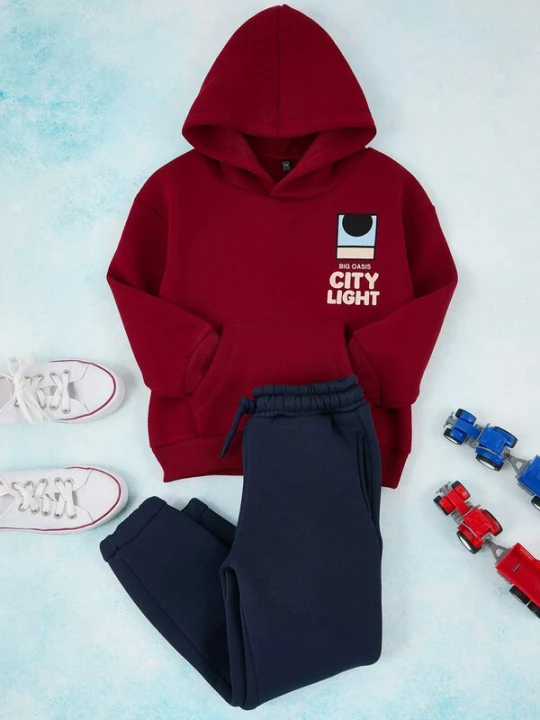 Foto van product Trendyol Joggingpak navy / lichtblauw / rosa / kersrood