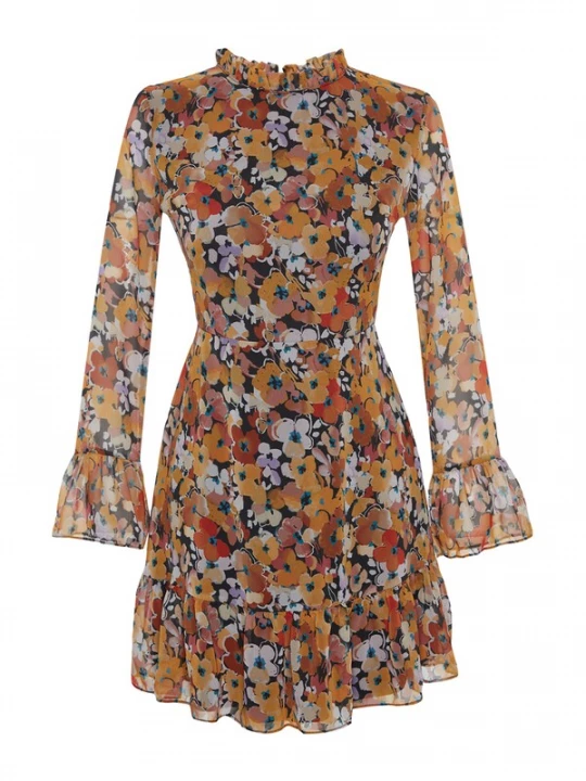 Foto van product Trendyol Jurk camel / pueblo / zwart / wit