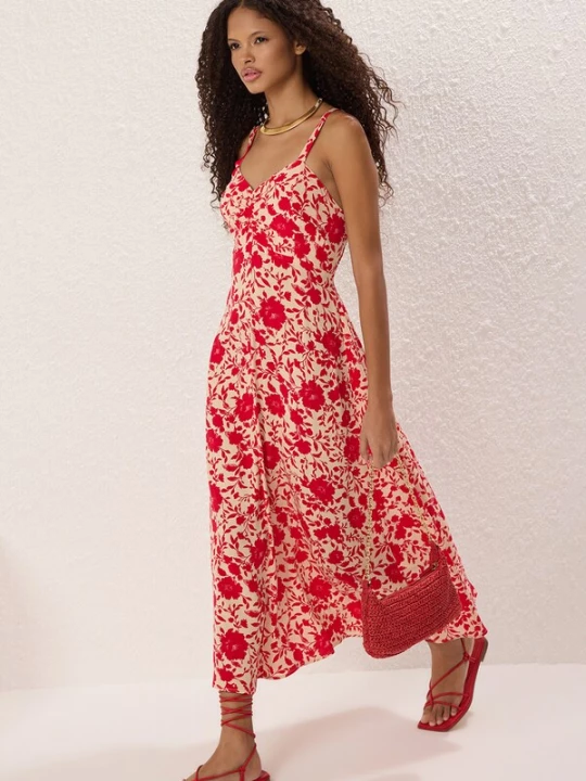 Foto van product Trendyol Jurk crème / rood