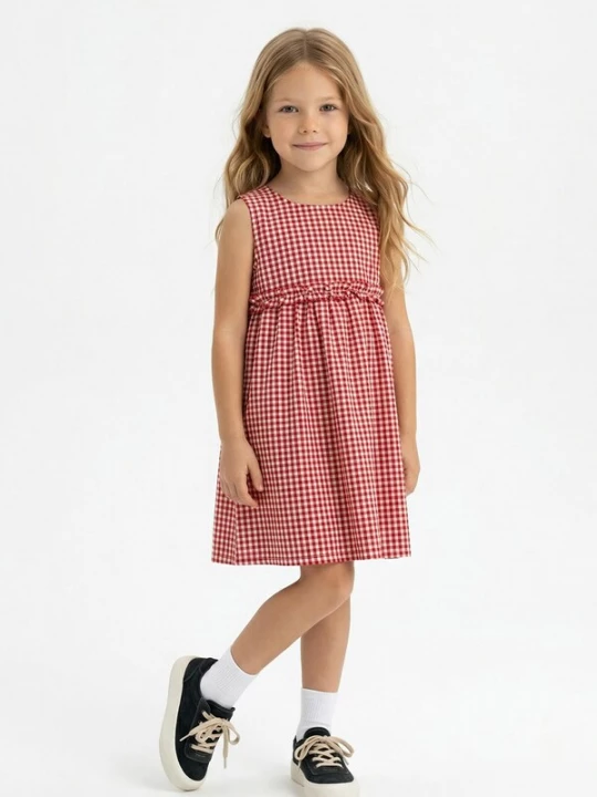 Foto van product Trendyol Jurk donkerrood / rood gemêleerd / wit