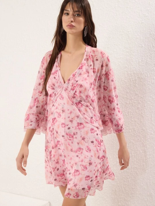 Foto van product Trendyol Jurk oranje / rosa / donkerroze / zwart