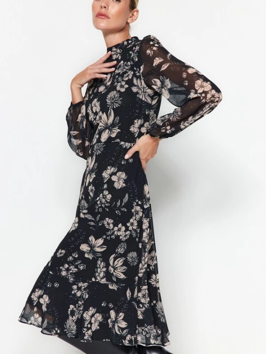 Foto van product Trendyol Jurk sand / zwart
