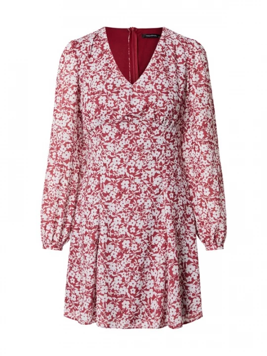 Foto van product Trendyol Jurk wijnrood / wit