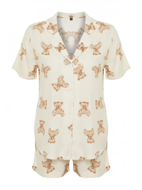 Foto van product Trendyol Korte pyjama beige / bruin