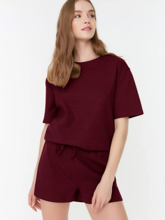 Foto van product Trendyol Korte pyjama bourgogne