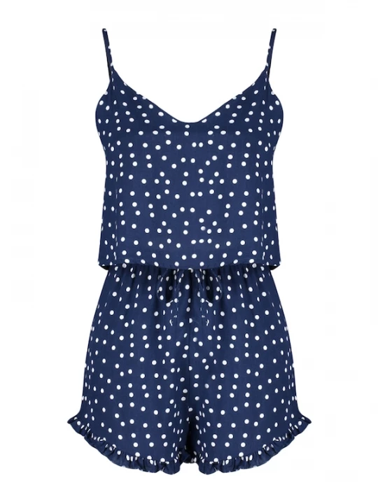 Foto van product Trendyol Korte pyjama indigo / wit