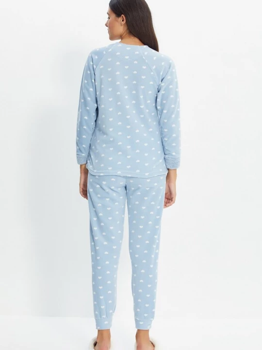 Foto van product Trendyol Pyjama duifblauw / wit