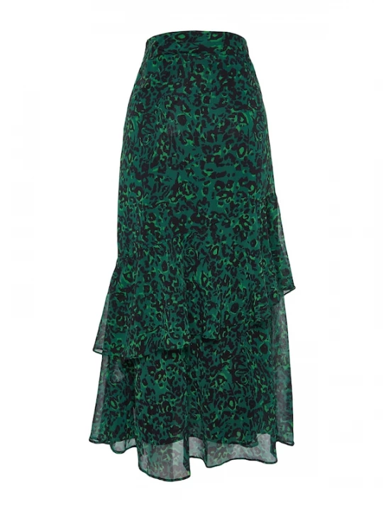 Foto van product Trendyol Rok groen / donkergroen / zwart