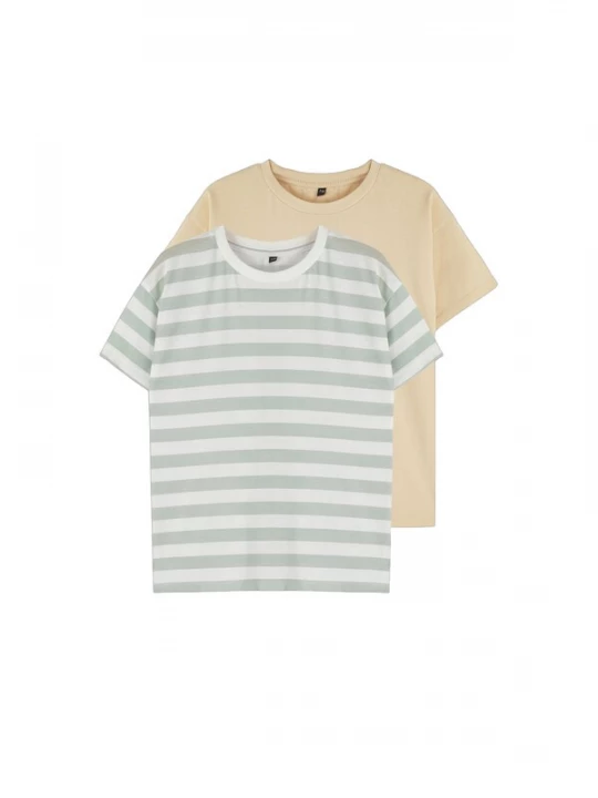 Foto van product Trendyol Shirt beige / basaltgrijs / wit