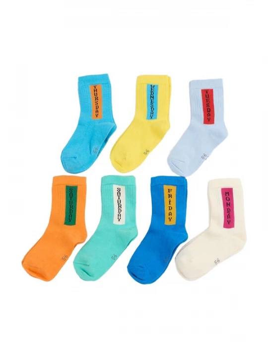 Foto van product Trendyol Sokken turquoise / azuur / royal blue / koningsblauw / pastelblauw / geel / oranje / offwhite