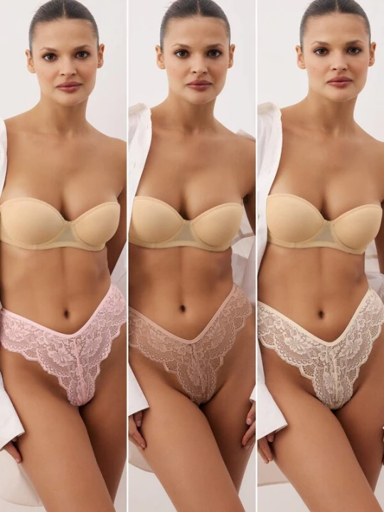 Foto van product Trendyol String ivoor / lichtbruin / rosa