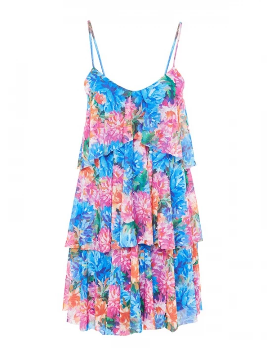 Foto van product Trendyol Zomerjurk azuur / groen / oranje / lichtroze