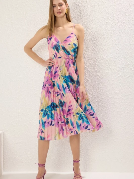 Foto van product Trendyol Zomerjurk navy / azuur / orchidee / rosa