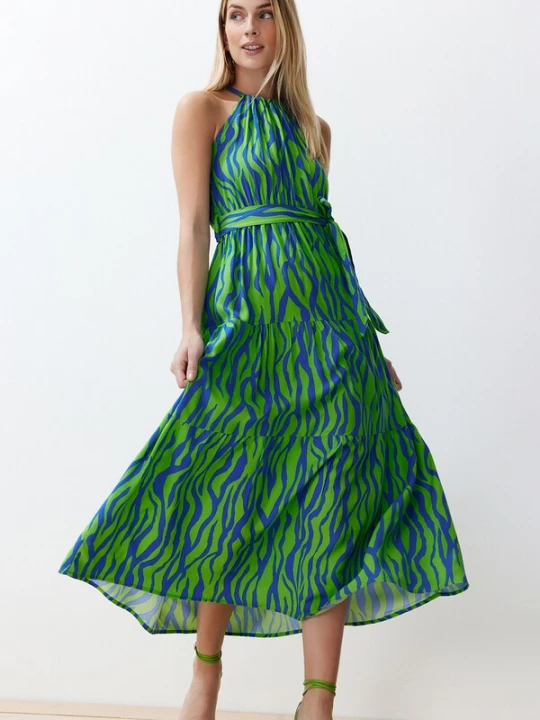 Foto van product Trendyol Zomerjurk royal blue / koningsblauw / groen