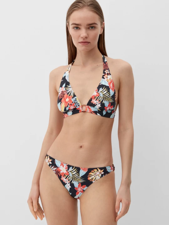 Foto van product Triangelbikinitop met bloemenmotief s.Oliver zwart