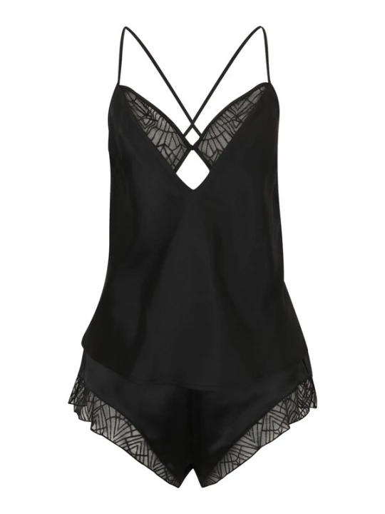 Foto van product TRIUMPH Korte pyjama 'A Weekend to Remember' zwart