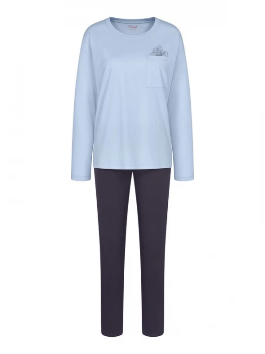 Foto van product TRIUMPH Pyjama ' Jersey Dream Sets ' lichtblauw / donkerblauw