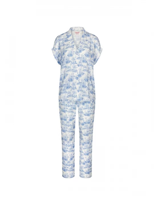 Foto van product TRIUMPH Pyjama ' Red Label Boyfriend Fit ' lichtblauw / wit