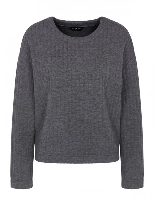 Foto van product TRIUMPH Trui ' Cozy Comfort Top Quilted ' donkergrijs