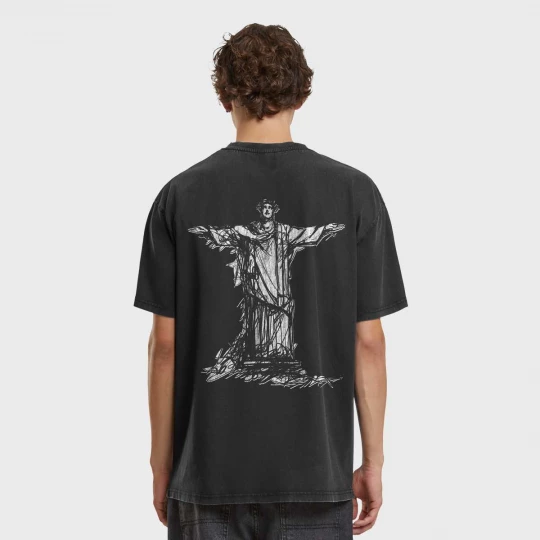 Foto van product True Faith Vintage Oversize Tee Mister Tee zwart