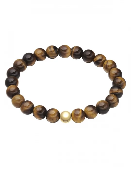 Foto van product True Rebels Armband bruin / goud