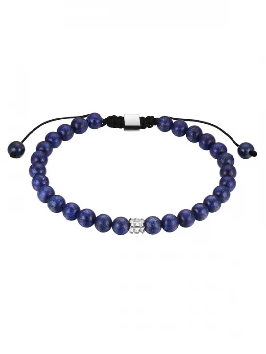 Foto van product True Rebels Armband donkerblauw / zilver