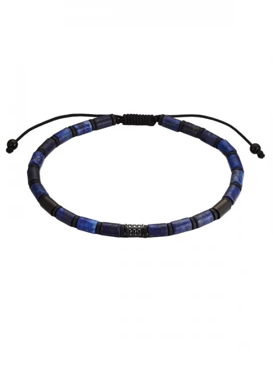 Foto van product True Rebels Armband donkerblauw / zwart