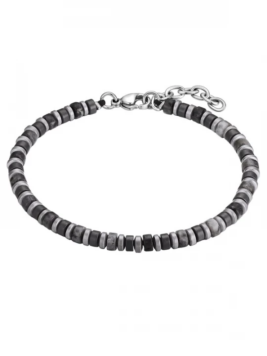 Foto van product True Rebels Armband zwart / zilver