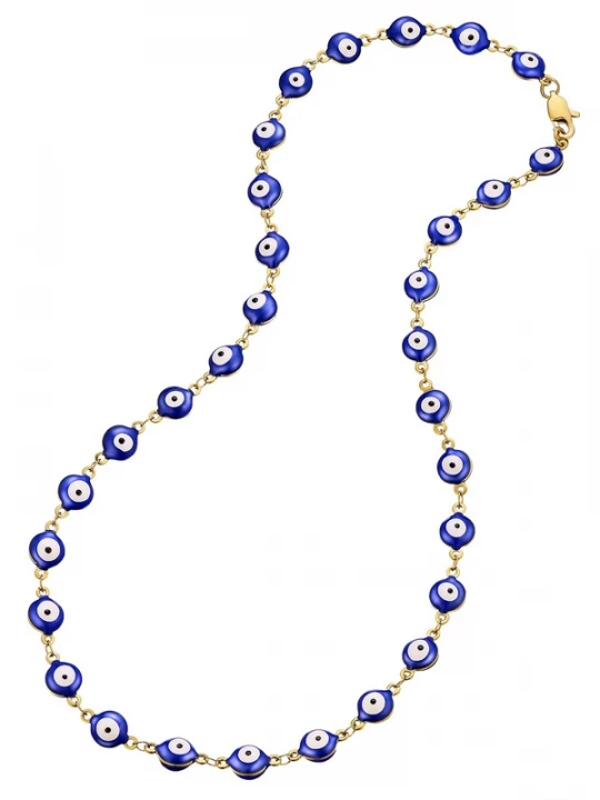 Foto van product True Rebels Ketting blauw / goudgeel / wit