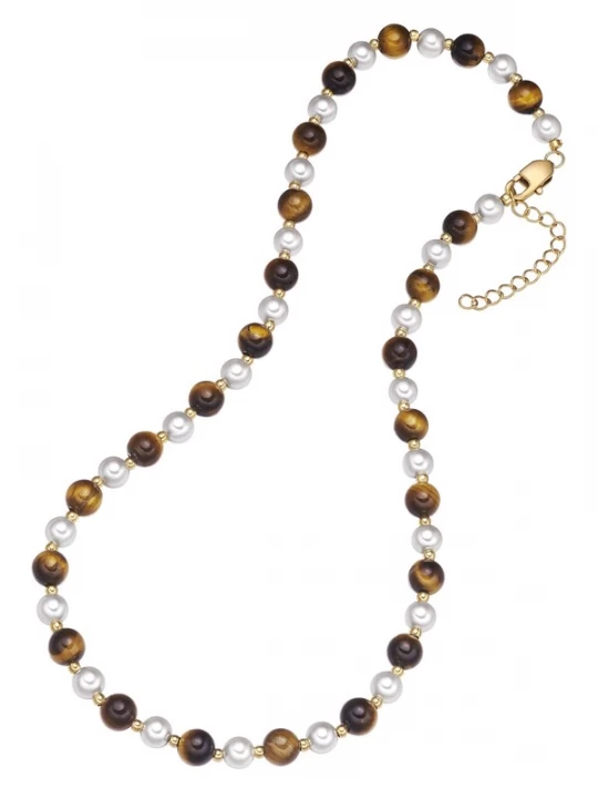 Foto van product True Rebels Ketting bruin / zilver