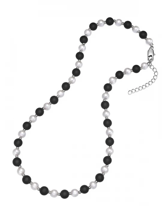 Foto van product True Rebels Ketting zwart / zilver / wit