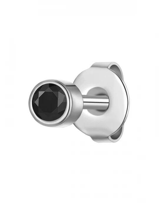 Foto van product True Rebels Oorbel zwart / zilver
